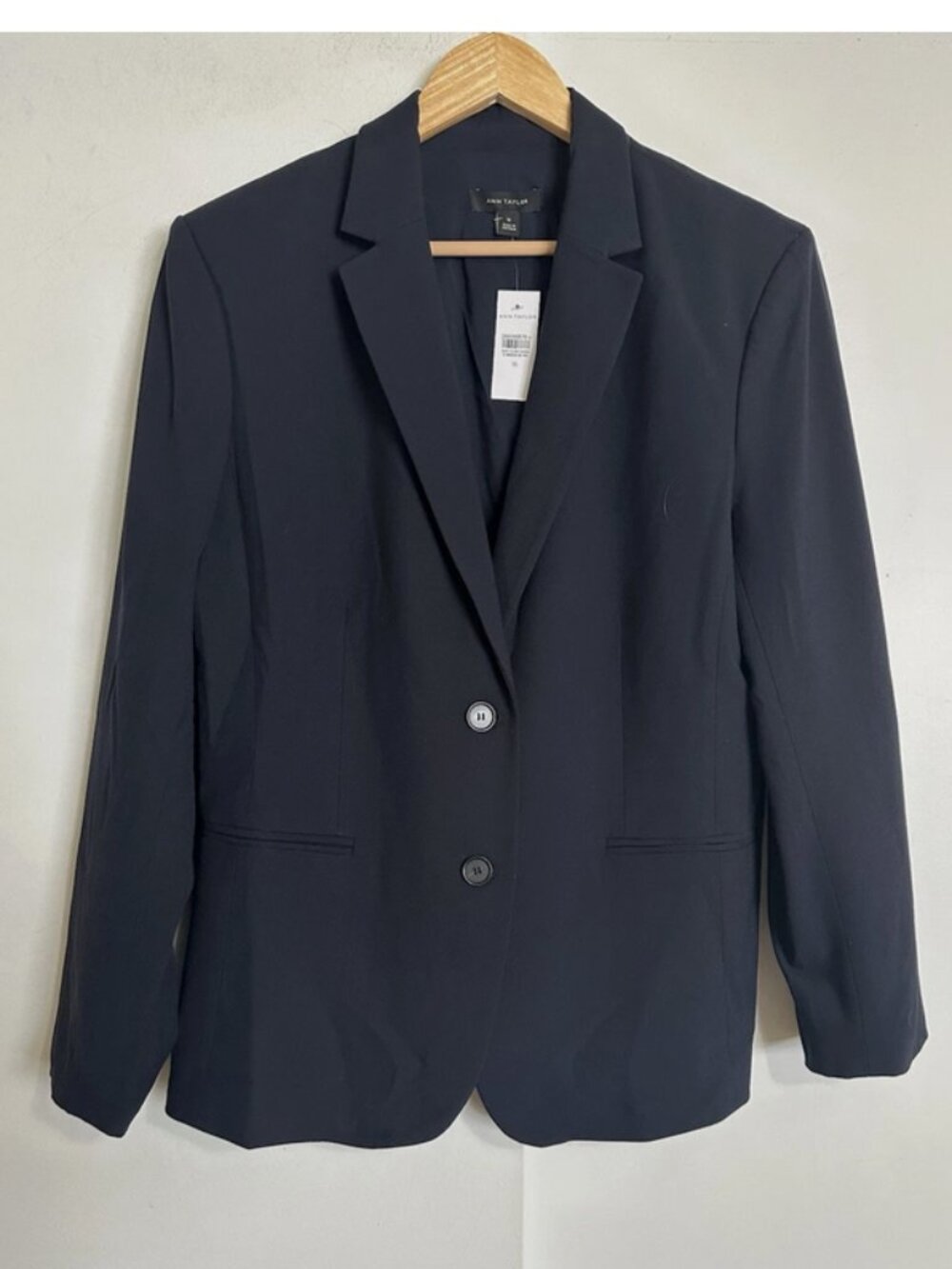 ANN TAYLOR Black Blazer Jacket NWT Size 16 Two Button